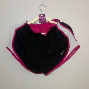 Nike Black and Pink Running Shorts